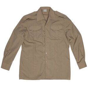 PRETA (Belgium) 80s Vintage Poplin Weave Field Shirt : L